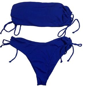 Strapless Cheeky Shein Bikini adjustable strings on sides size M